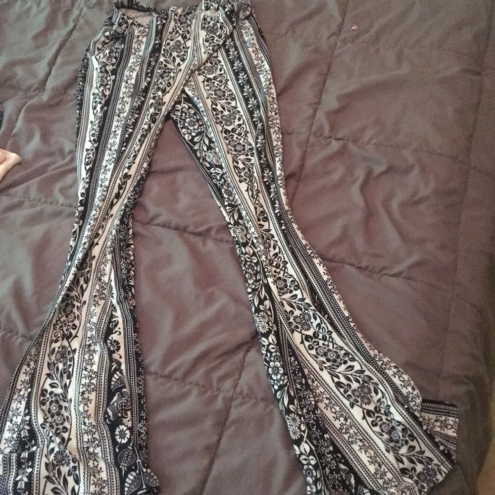 Bohemian flare stretchy pants